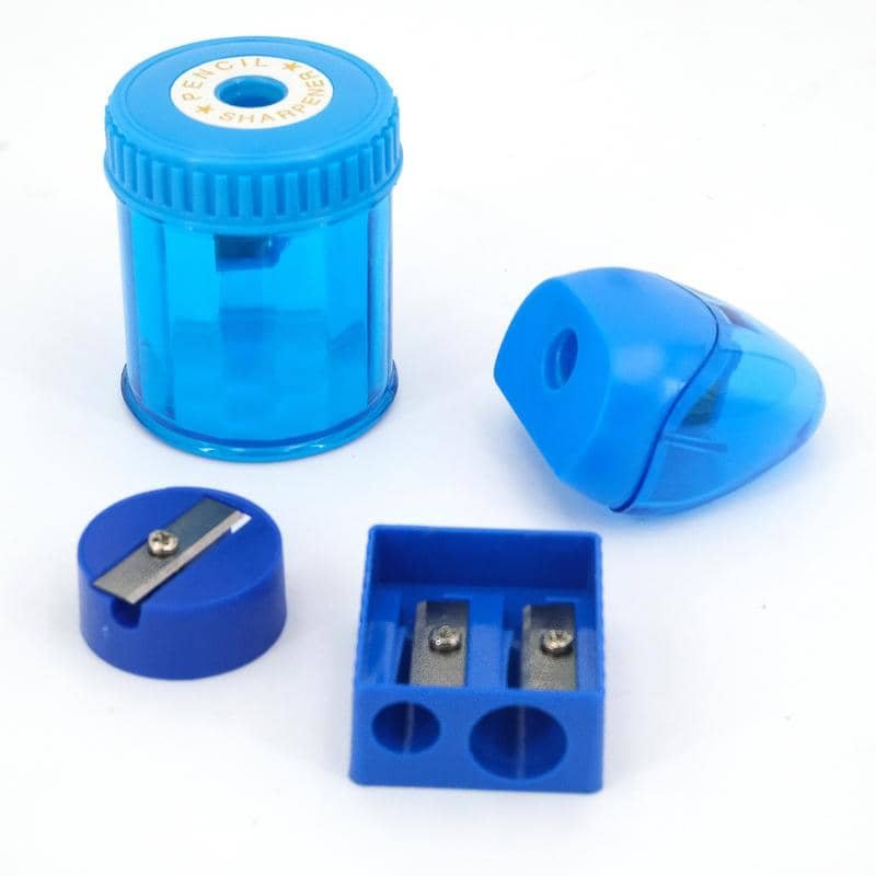 Pencil Sharpeners 4pk Blue (4 Types) - Party Owls