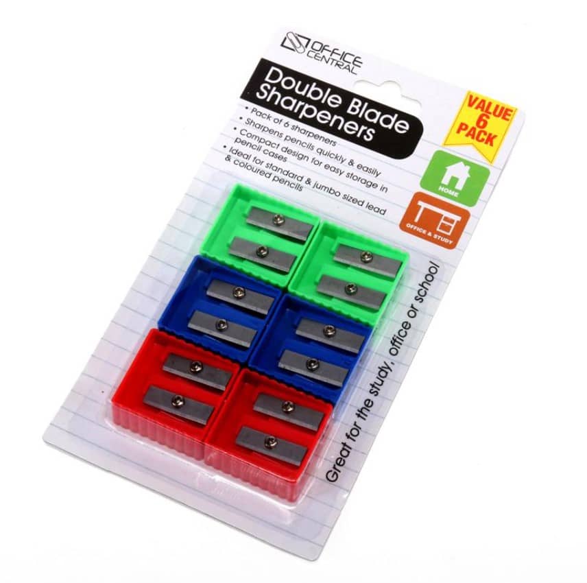Pencil Sharpeners 6pk Double Blade - Party Owls