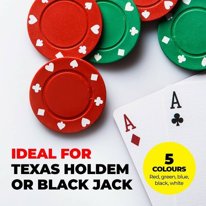 Poker Chips Set 120PCE Lightweight Tokens Night Casino Party Game 228133 - Party Owls