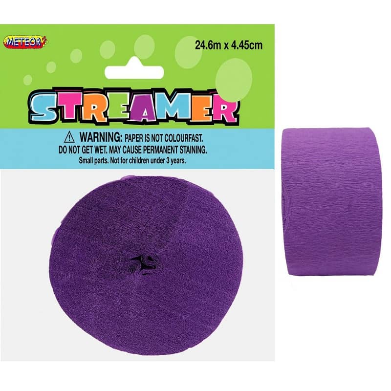 Pretty Purple Crepe Streamer Party Decorations - Party Owls