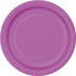 Pretty Purple Large Round Paper Plates 23cm (9") 8pk Solid Colour  - Party Owls
