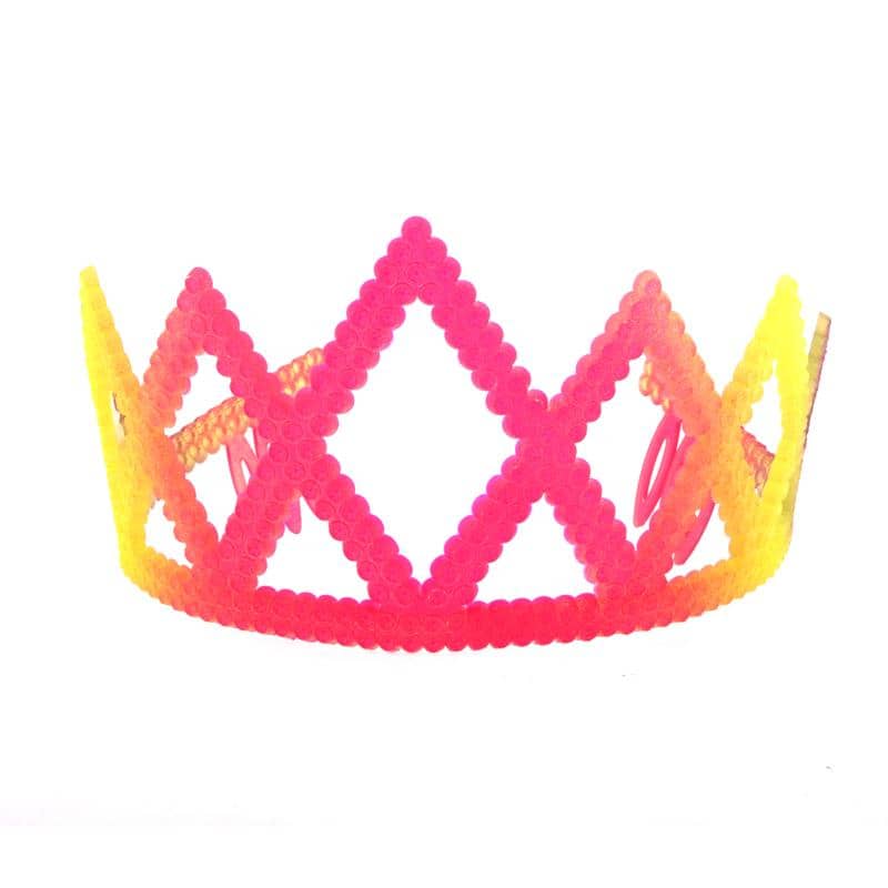 Princess Diamond Plastic Tiara 1pc Rainbow Coloured - Party Owls