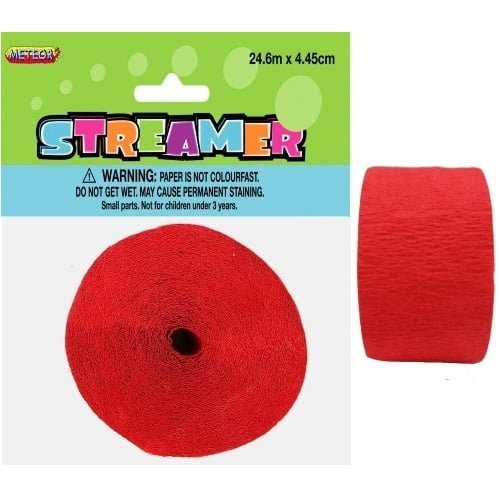 Red Crepe Streamer Paper Party Decorations 6326 - Party Owls