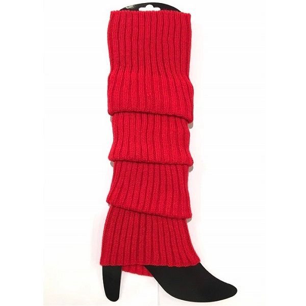 Red Leg Warmers Chunky Knit 1980'S Party Accessories 15180-03 - Party Owls