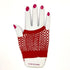 Red Short Fishnet Finger-less Gloves 1980'S Party Accessories - Party Owls