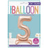 Rose Gold "5" Giant Standing Numeral Foil Balloon 76cm (30") Air Filled Only - Party Owls