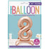 Rose Gold "8" Giant Standing Numeral Foil Balloon 76cm (30") Air Filled Only - Party Owls
