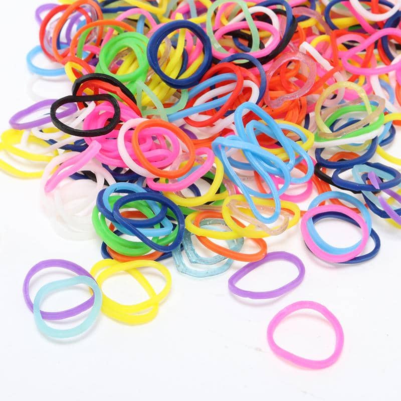 Rubber Elastic Hair Ties 600pk Mixed Colour - Party Owls