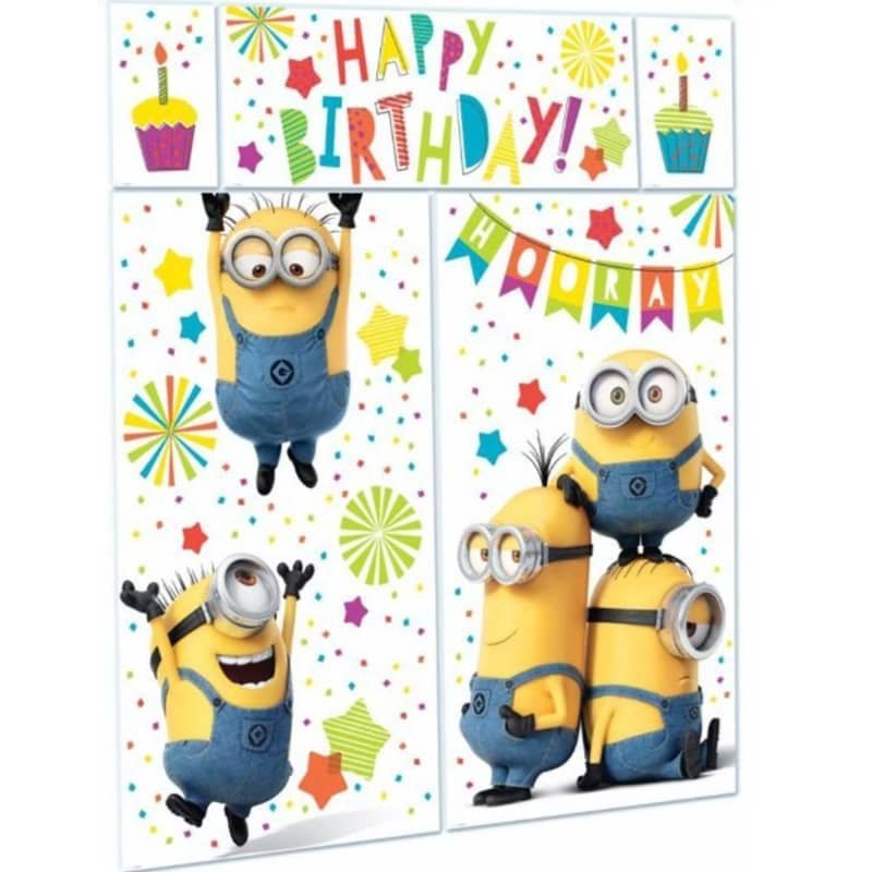 Minions Scene Setter Backdrop 1.9M x 1.6M 670641 - Party Owls