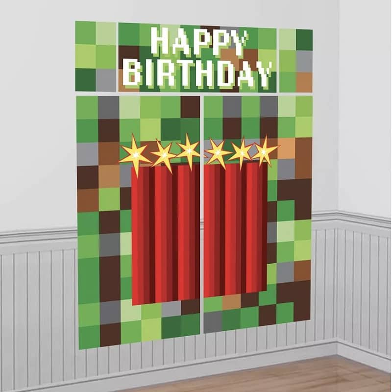 TNT Minecraft Style Backdrop Scene Setter - Party Owls