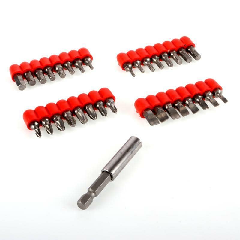 58-Piece Screwdriver Set With Case - Philips, Flat, Torx, Pozi Bits, 3 Year Warranty