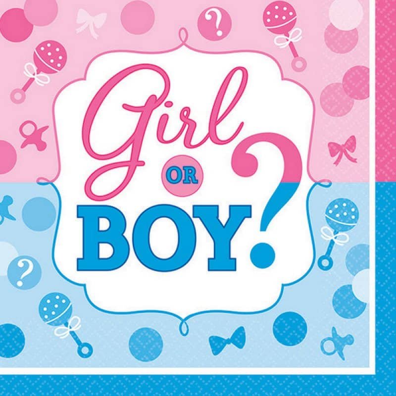 Gender Reveal Beverage Napkins 16pk  501573 - Party Owls