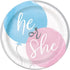 Gender Reveal Small Paper Plates 17cm (7") 8pk  76084 - Party Owls