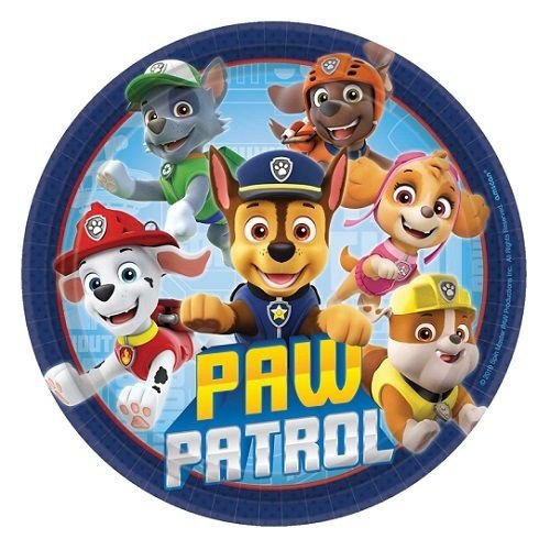 PAW Patrol Small Paper Plates 17CM (7") 8pk 542441 - Party Owls
