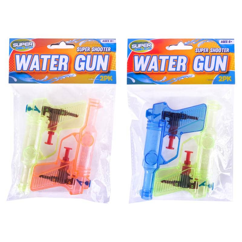 Small Water Guns 8pk Pistols Yellow Green Red Blue - Party Owls