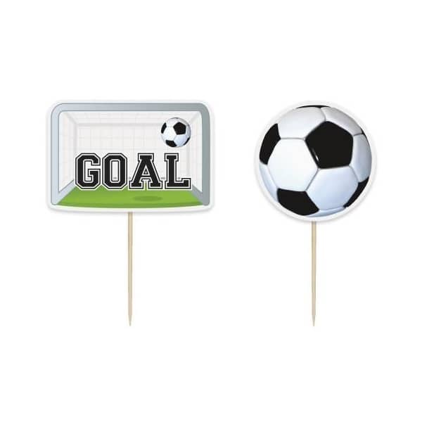 Soccer Ball Cupcake Toppers 6pk - Party Owls