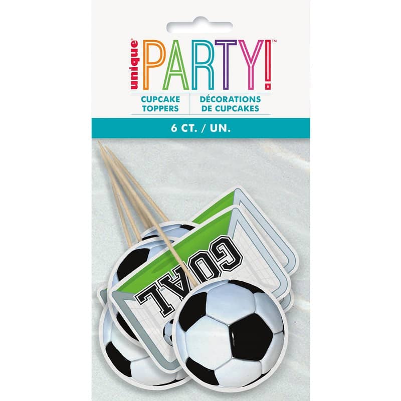 Soccer Ball Cupcake Toppers 6pk - Party Owls