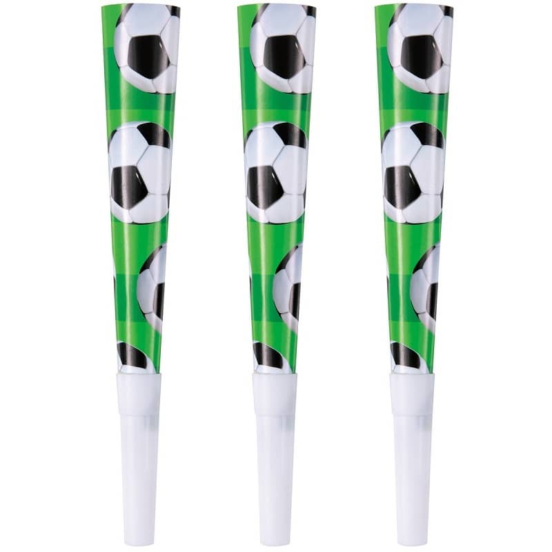 Soccer Ball Horns 6pk Party Favours - Party Owls
