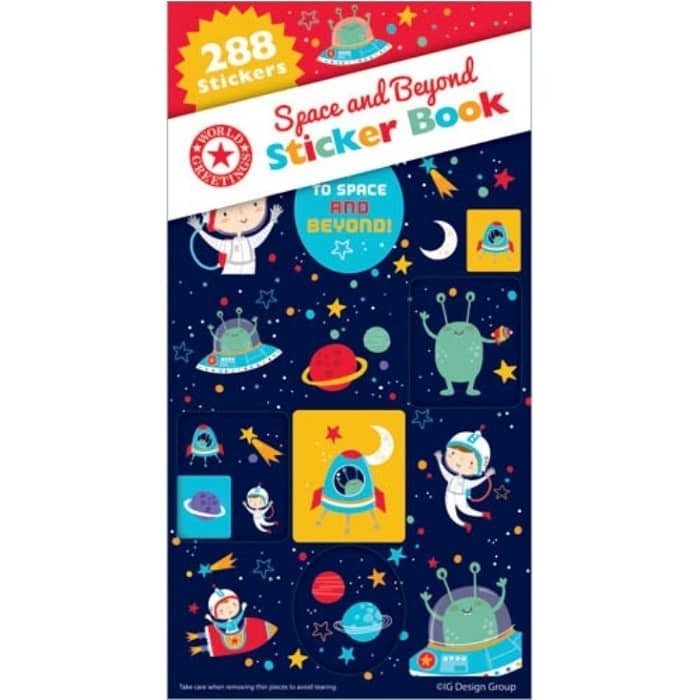 Sticker Book 288pk Space And Beyond Party Favour WEB5794 - Party Owls