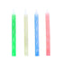Stripe Candles 6cm 60pk Assorted Colours - Party Owls