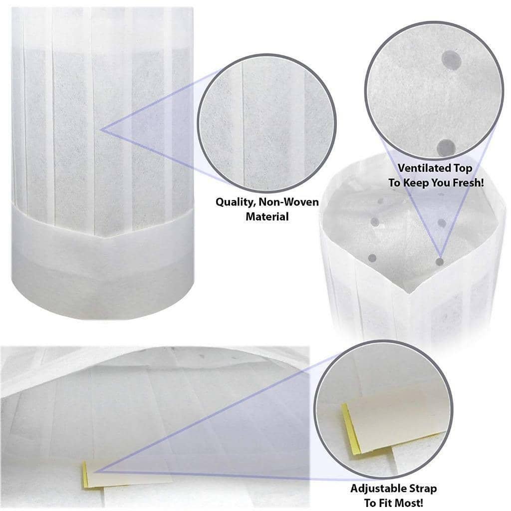 Tall White Chefs Hat Party Accessories 21272 - Party Owls