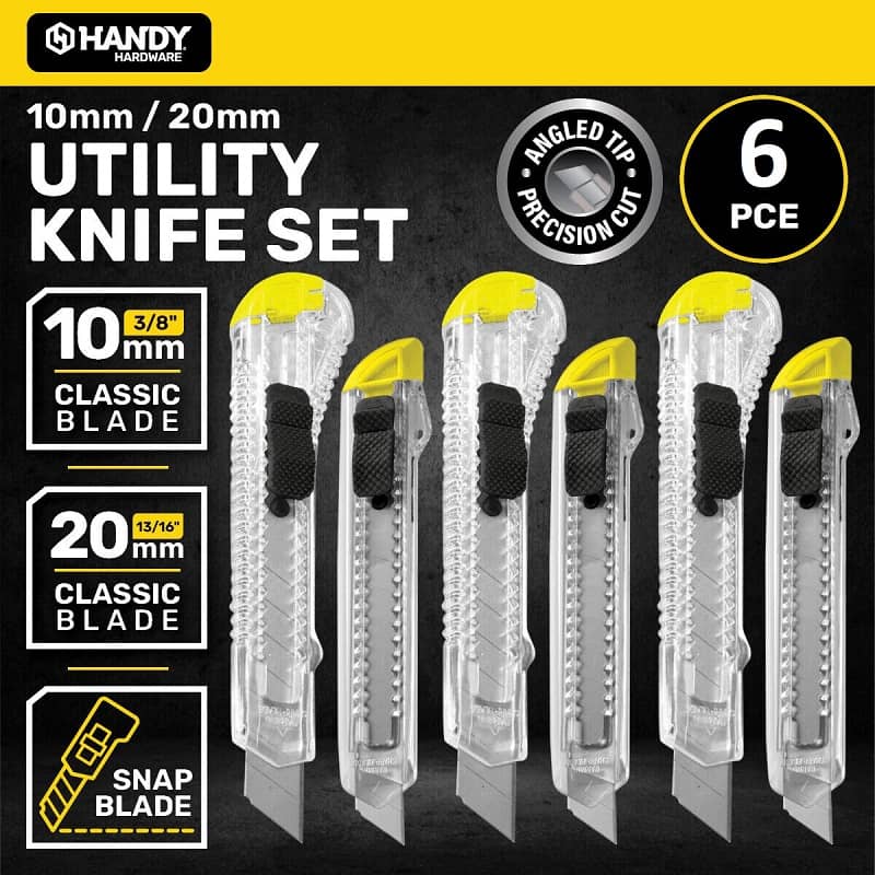 Utility Knives Set 6pk Clear Craft Box Cutters Tools - Party Owls