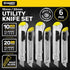 Utility Knives Set 6pk Clear Craft Box Cutters Tools - Party Owls