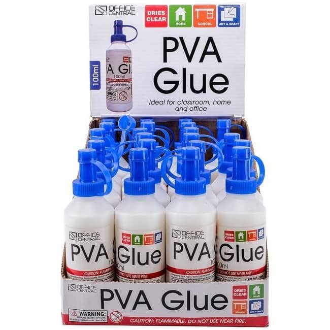 White PVA Glue 100ml Wood Craft School Home Office 75607 - Party Owls