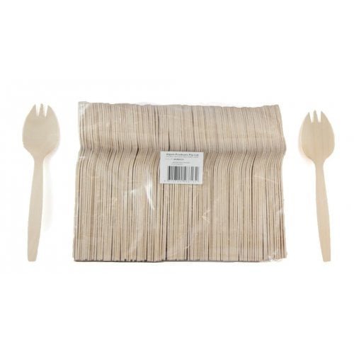 Wooden Sporks 100pk Cutlery Pack - Party Owls